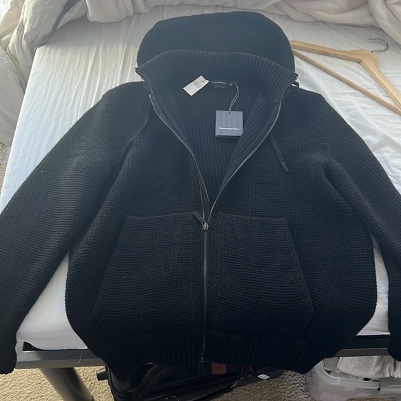 ERMENEGILDO ZEGNA

BLACK CASHMERE HIGH COLLAR HOODED CARDIGAN size: L-XL - Picture 1 of 5